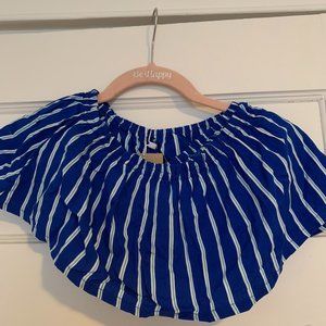 Royal Blue Bandeau Crop Top